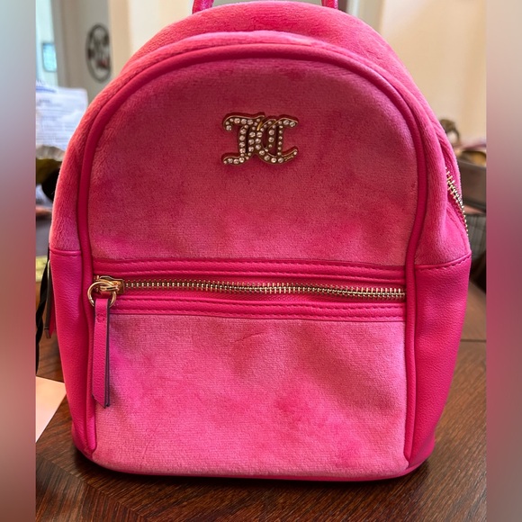 Juicy Couture pc set Pink Velour Mini Backpack, Cardholder